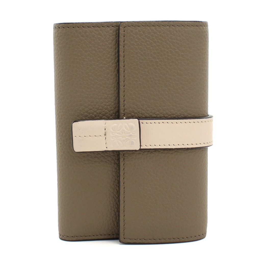 LOEWE Tri-fold Wallet C660S86X04 Vertical Small Anagram Women's Gray